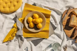 Uni placemat 35x46 cm 4-pack, Mosterdgeel