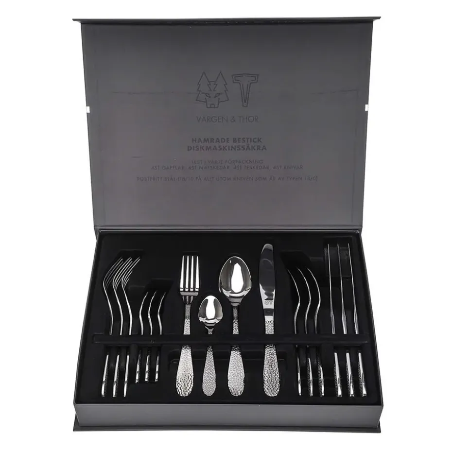 Vargen & Thor bestekset 16-delig, Gråfot, zilver
