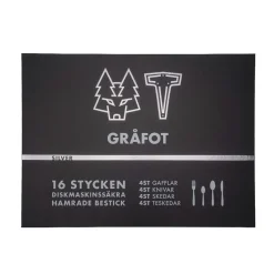 Vargen & Thor bestekset 16-delig, Gråfot, zilver