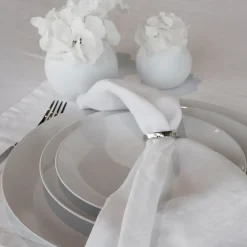 Vasa servetring 4-pack, Zilver