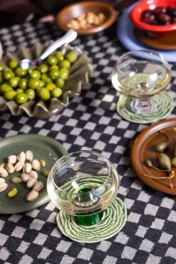 Veggie glasonderzetter Ø10 cm 2-pack, Groen