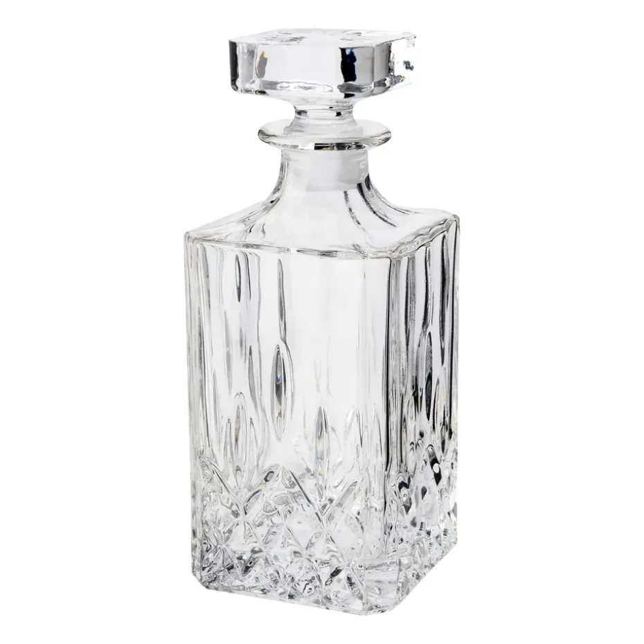 Vide whiskeyset karaf en 6 st. whiskeyglazen, Kristalglas