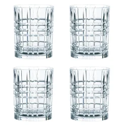 Vierkant whiskyglas 34 cl, 4 stuks, 34 cl
