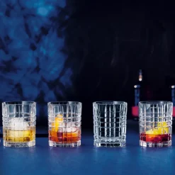 Vierkant whiskyglas 34 cl, 4 stuks, 34 cl