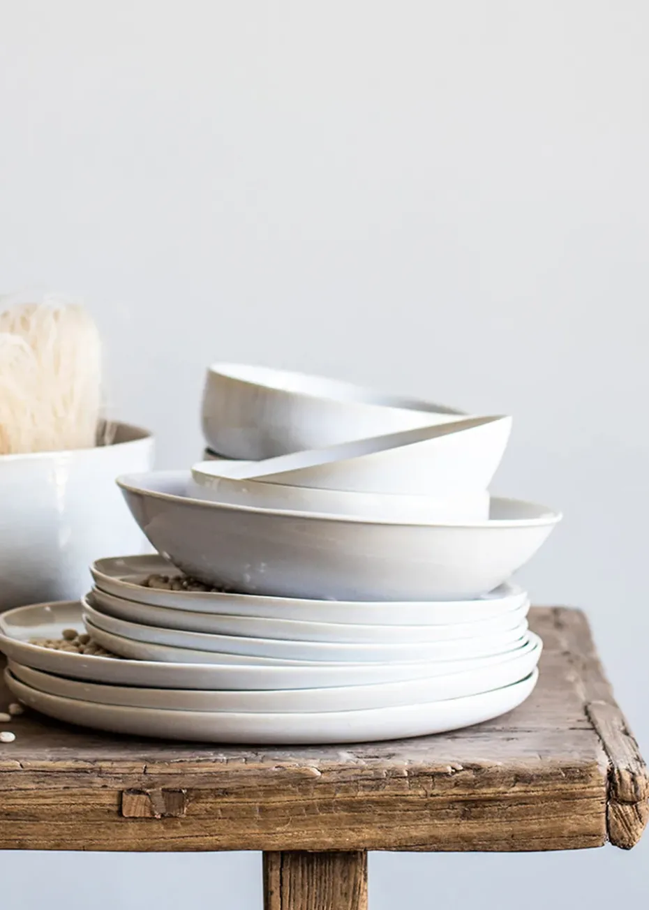 Vince diep bord Ø22,5 cm, Wit