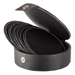 Visby glasonderzetters Ø10 cm 6-pack, Zwart