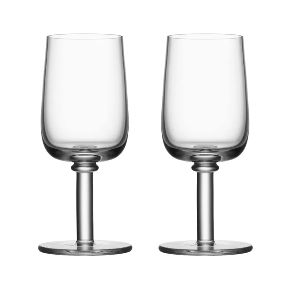 Viva glas op voet 25 cl 2-pack, Transparant