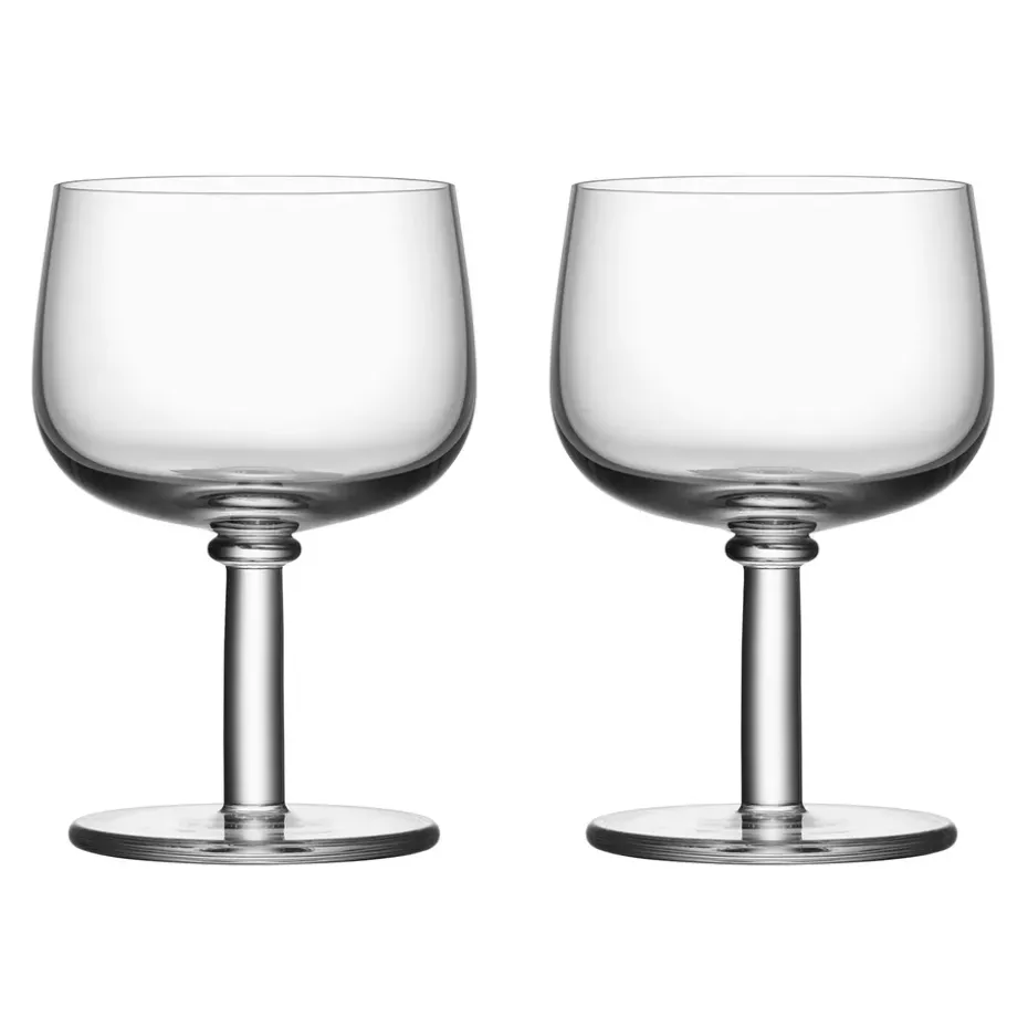 Viva glas op voet 35 cl 2-pack, Transparant