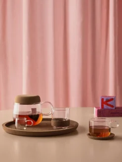 Viva theepot met kurken deksel 1,2 L, Transparant