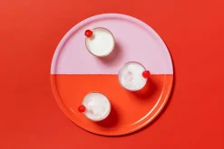 Vuokko dienblad Ø35 cm, 2-kleurig roze-rood