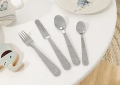 Walk like an Elephant kinderbestek 4-delig, Roestvrij staal