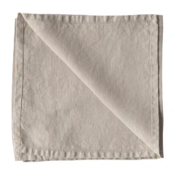 Washed linen servet, Warm grijs