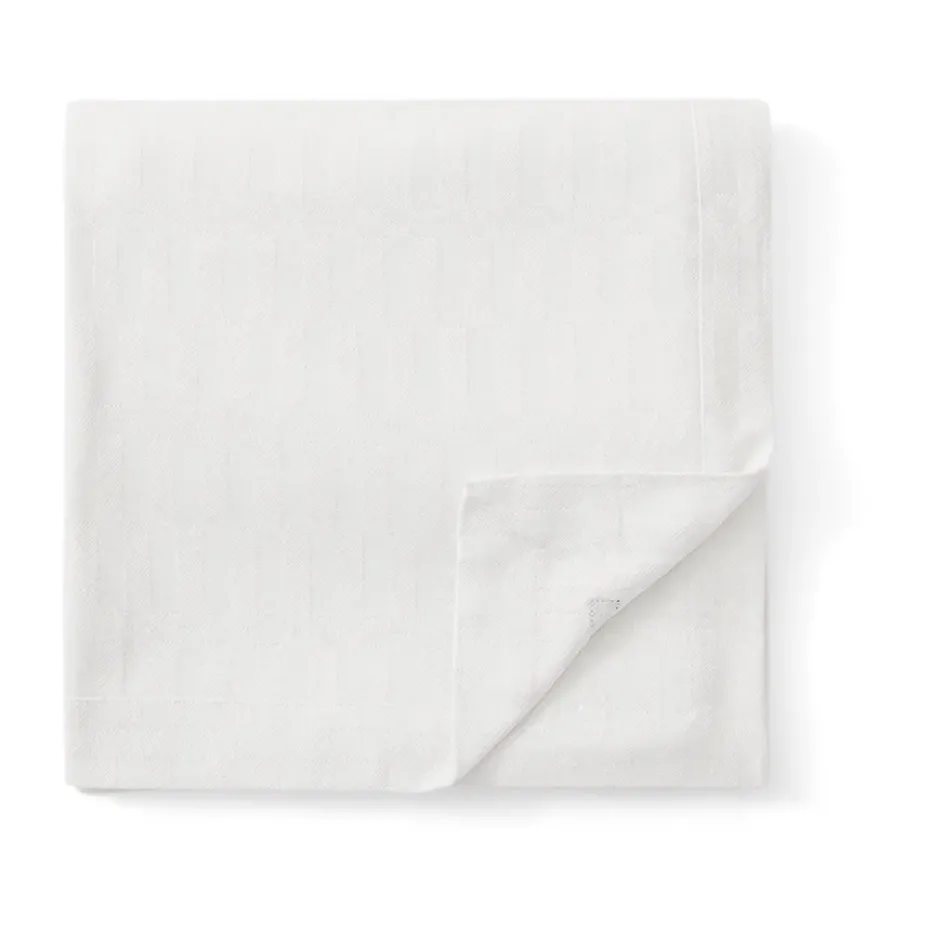 White jacquard cotton tafelkleed 150x250 cm, Wit
