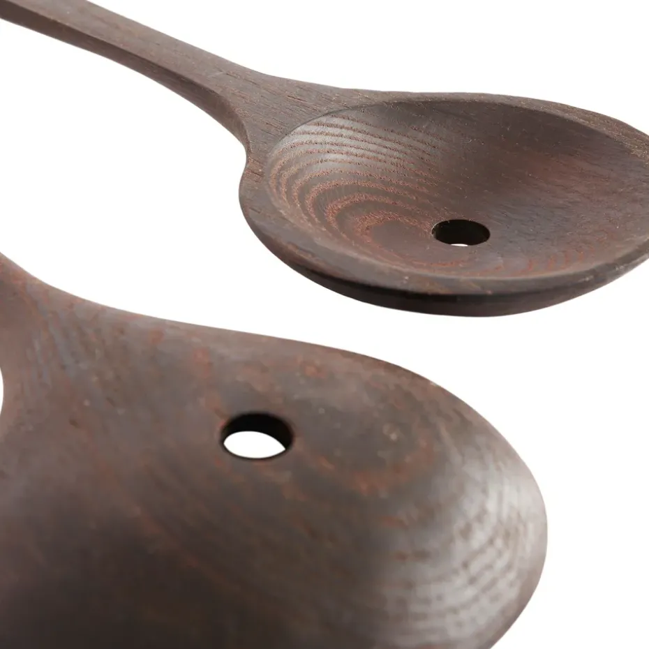 Yami saladebestek 30 cm 2-pack, Bruin