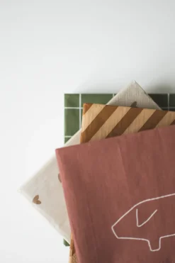 Zweedse varken pappersservet 33x33 cm 20-pack, Rood