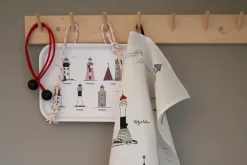 Zweedse vuurtorens dienblad 20x27 cm, Multi