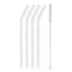 Zwilling Sorrento rietjes gebogen 4-pack, Transparant