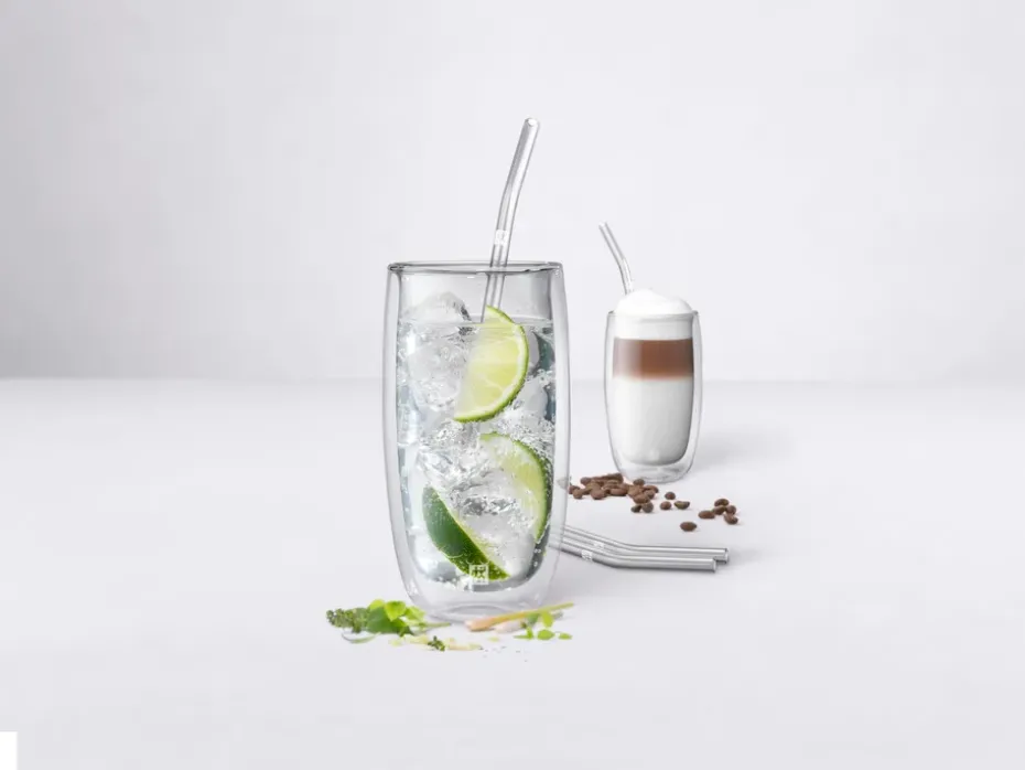 Zwilling Sorrento rietjes gebogen 4-pack, Transparant